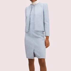 KATE SPADE Silver Tinsel Tweed Dress Suit NEW